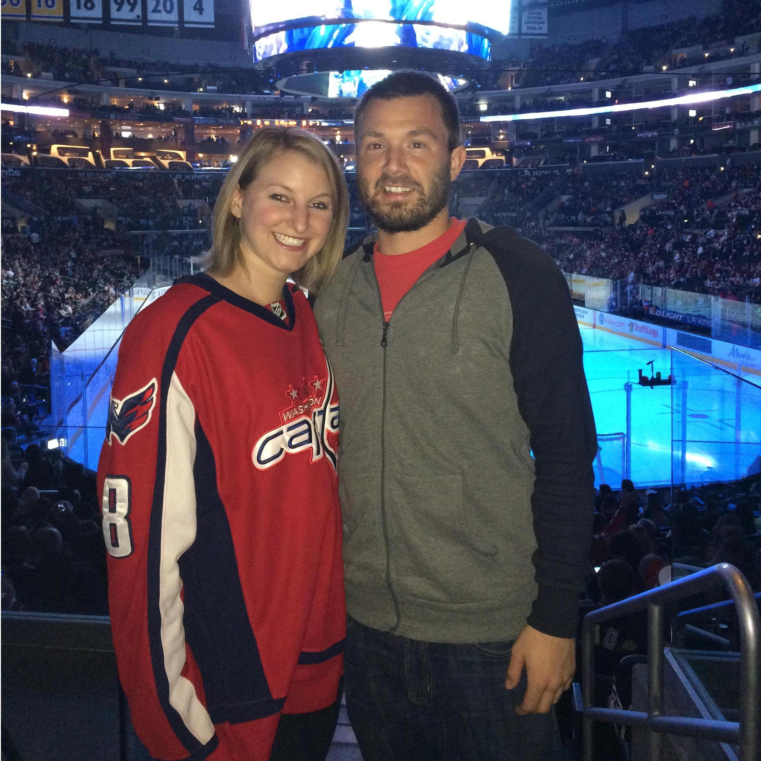 Downtown LA, Staples Center - Go Caps!