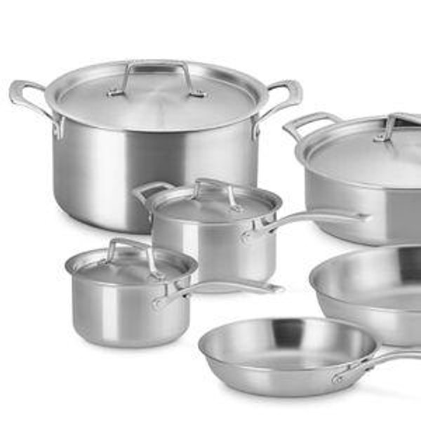 Le Creuset Essential Stainless Steel 10 Piece Cookware Set