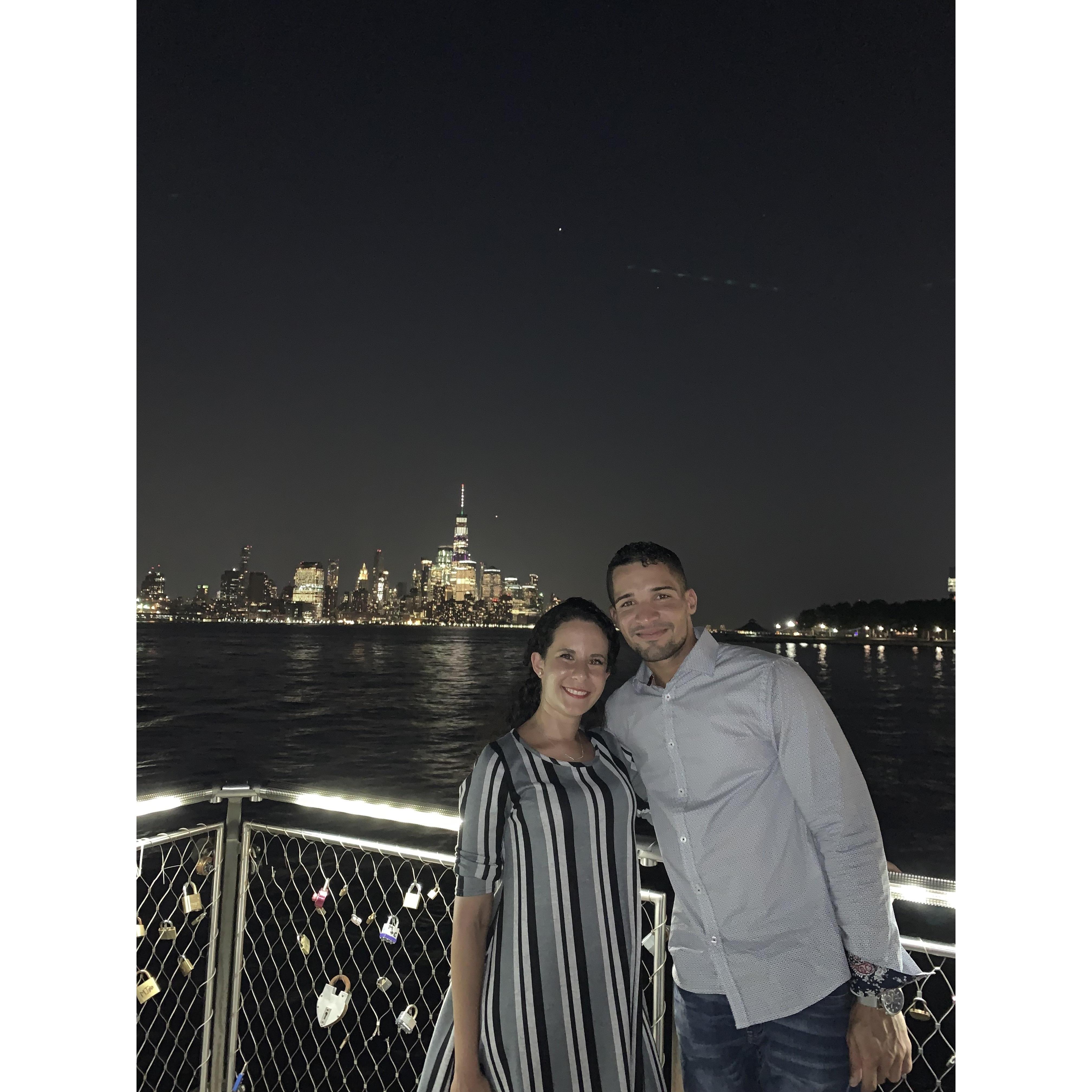 First real date, Jersey shore overlooking NYC in the background
