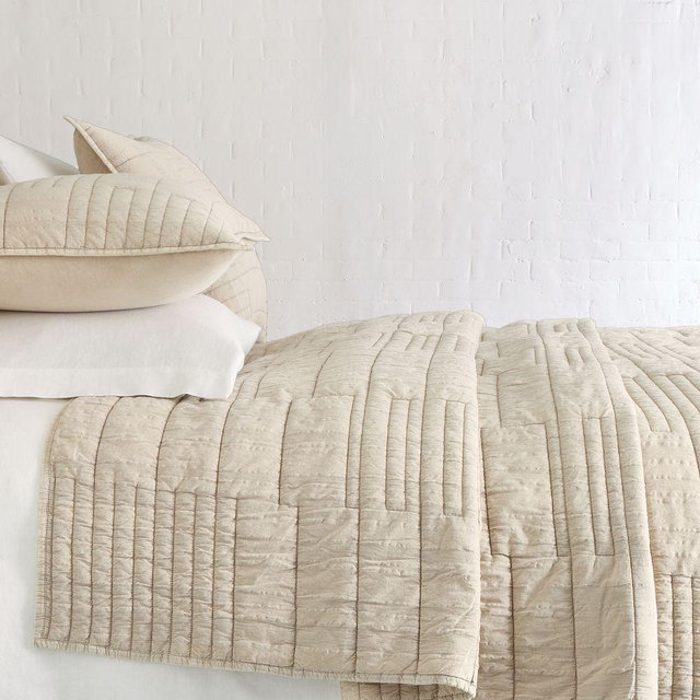 Parks Garment Washed Cotton Quilt King/Cal. King, Natural Flax