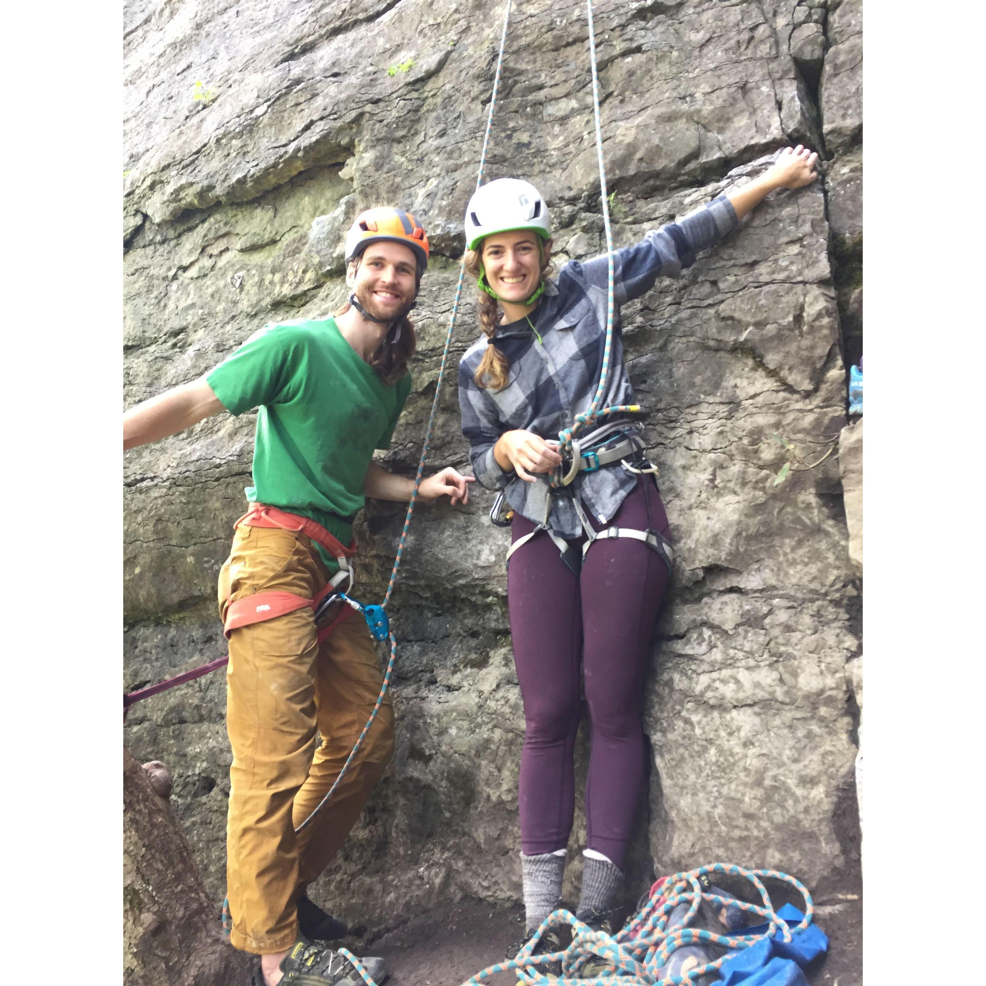 rock climbing at Thatcher State Park