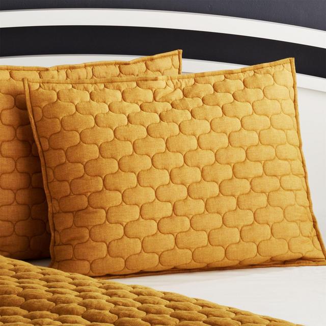 Fontaine Mustard Yellow Cotton Standard Sham