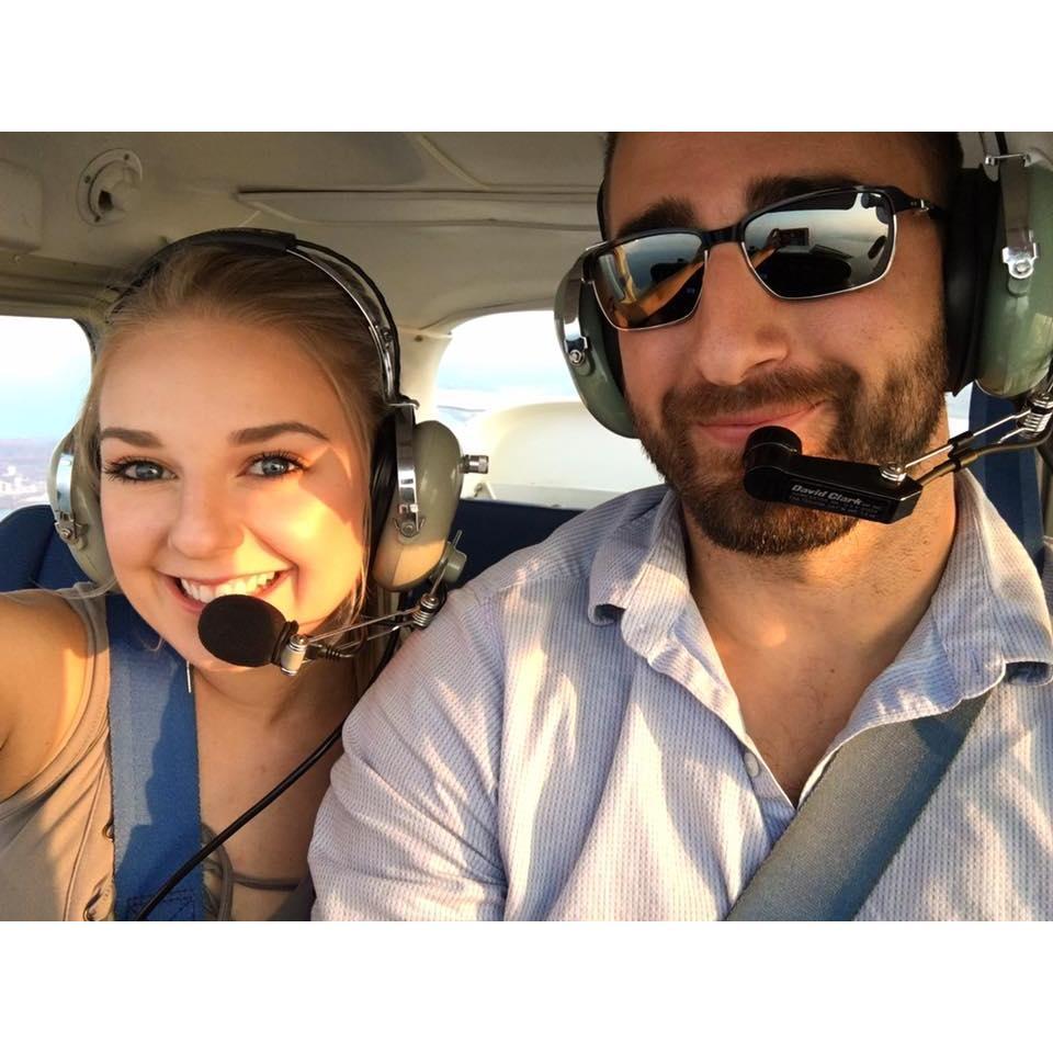 September 2015 Our 1 year anniversary! Jeremy took Ashlan on an airplane ride for the first time!