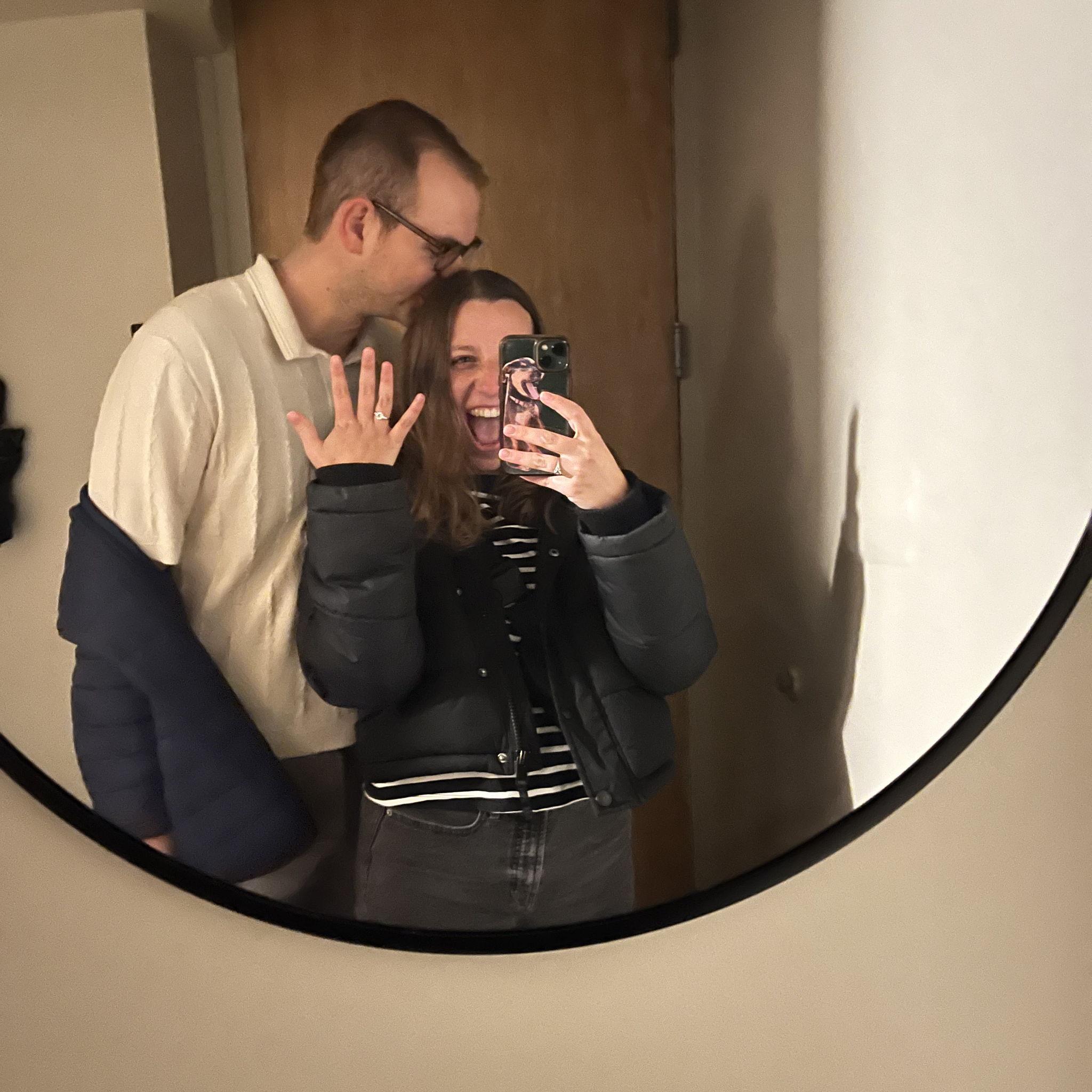 Right after the proposal! (We also have basically the same picture from right before the proposal) ⚲ Home, Chicago, IL