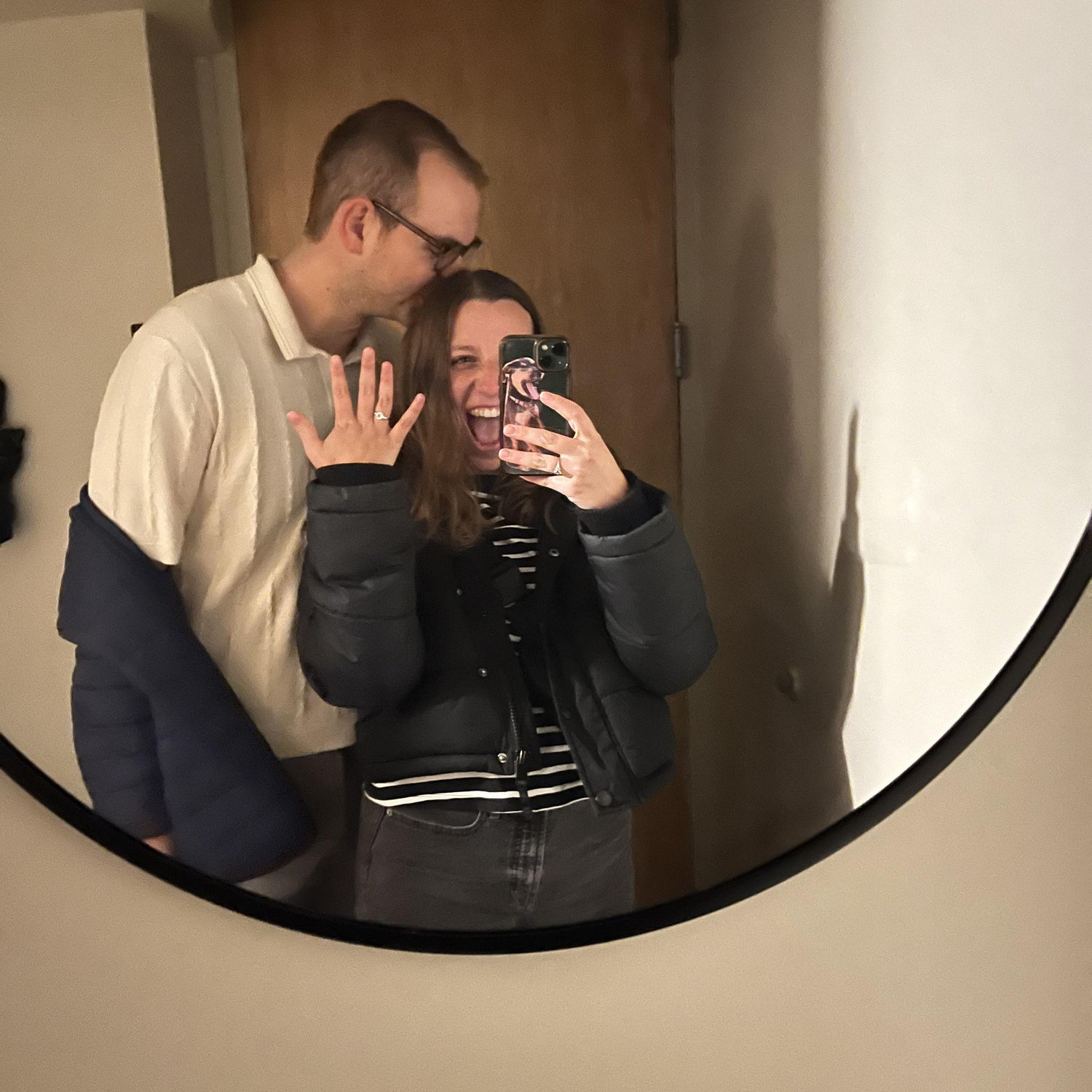 Right after the proposal! (We also have basically the same picture from right before the proposal) ⚲ Home, Chicago, IL