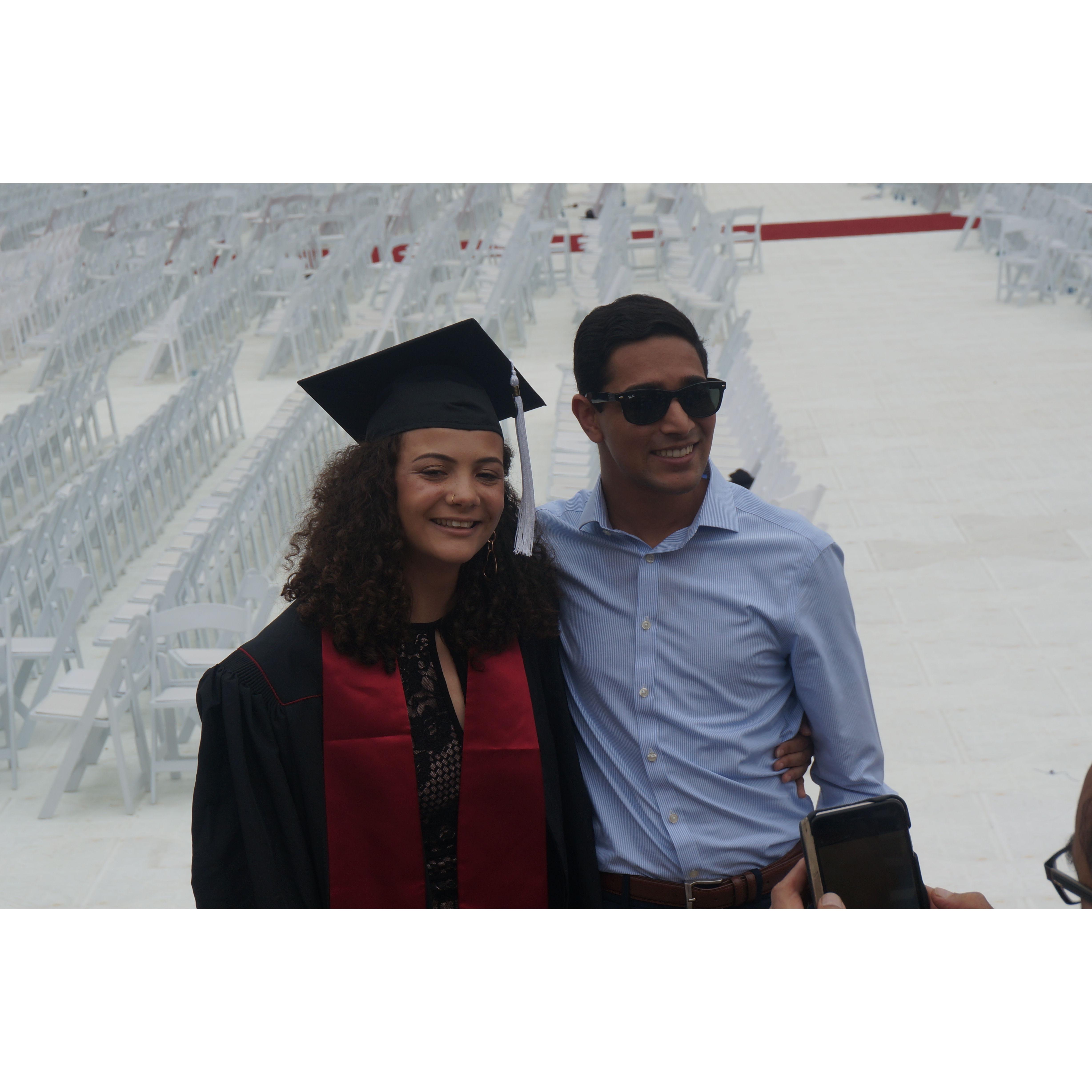 May 2018: College graduation at Indiana University Bloomington, where we met!