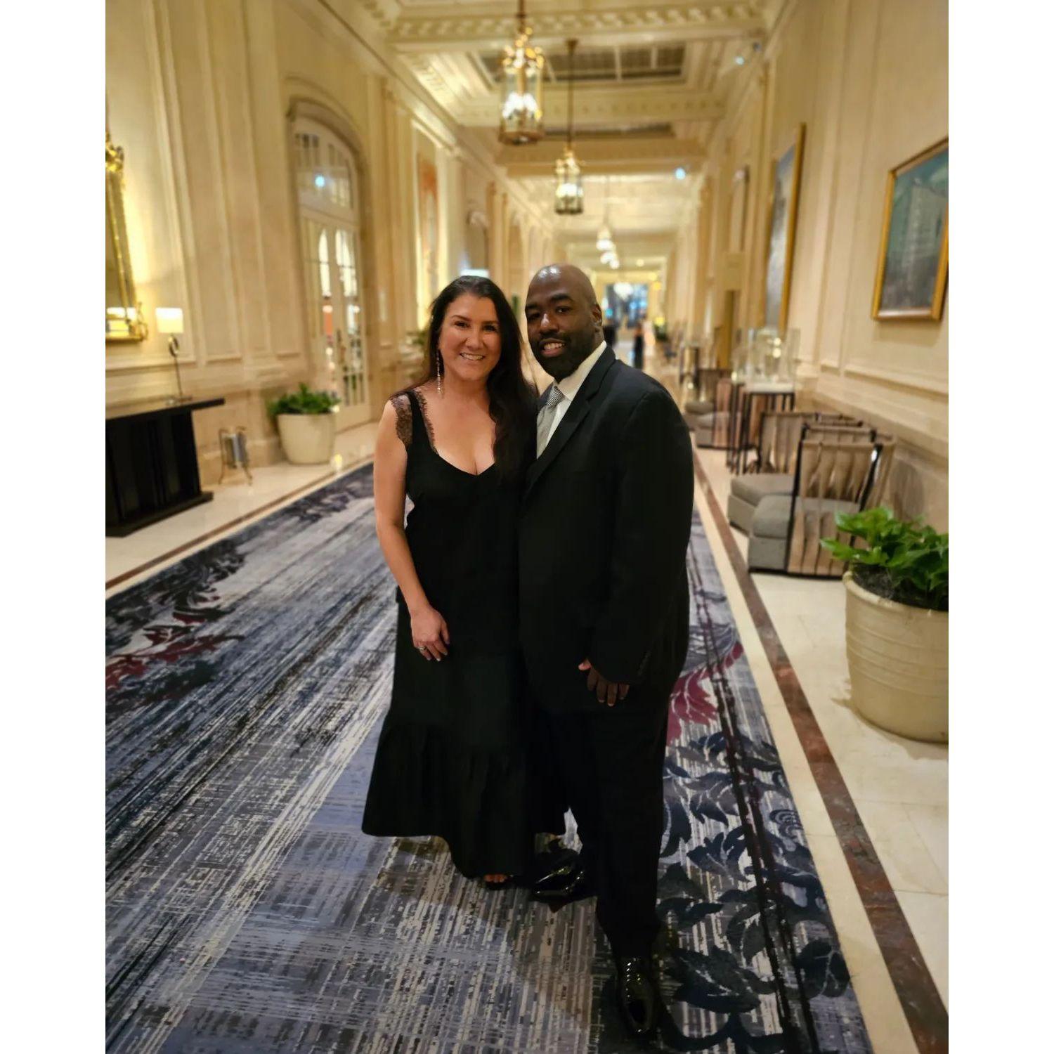 Us at the Raphael House Gala at one of our favorite San Francisco venues, The Palace Hotel