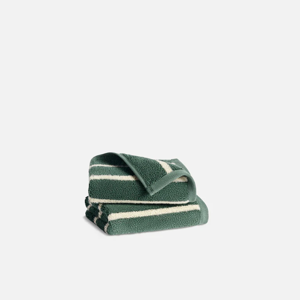 Super-Plush Turkish Cotton Washcloths - Striped Botanical Green