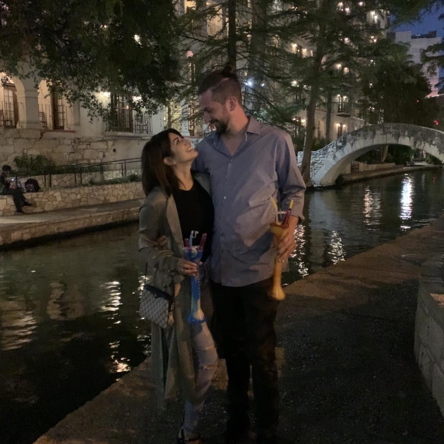 It's Mike's first time in San Antonio- of course we're gonna go to the River Walk!