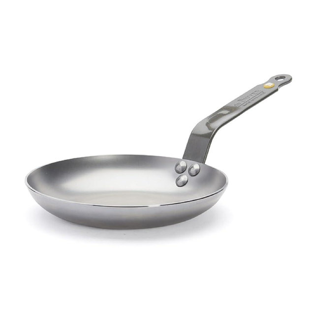 De Buyer MINERAL B Carbon Steel Omelette Pan - 8” Diameter, 6.9” Cooking Surface - PFAS, PFOA & PFOS Free - Made in France