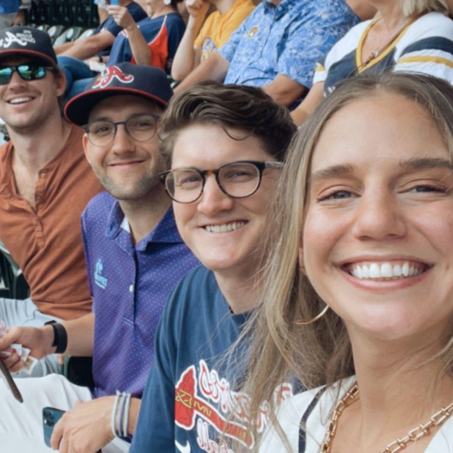 Braves game with groomsmen Chris & Hudson 