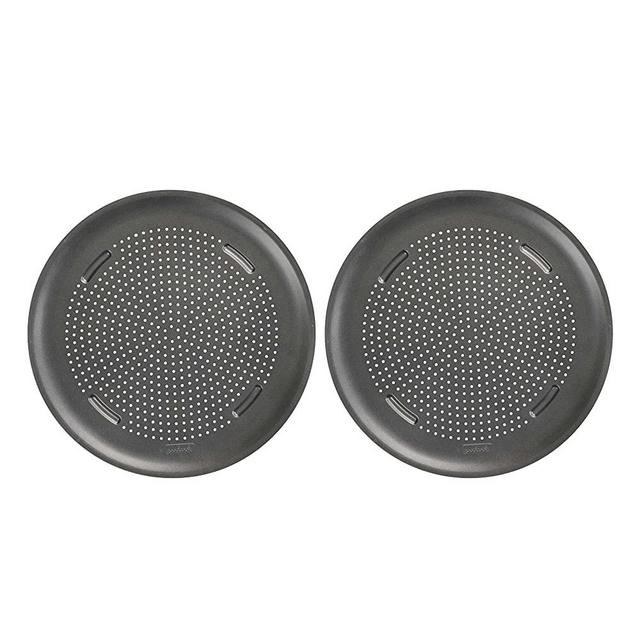 GoodCook AirPerfect 15.75" Insulated Nonstick Carbon Steel Pizza Pan with Holes, 2-Pack