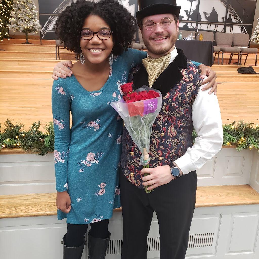 I had the chance to watch my future hubby play Scrooge in a Christmas Play