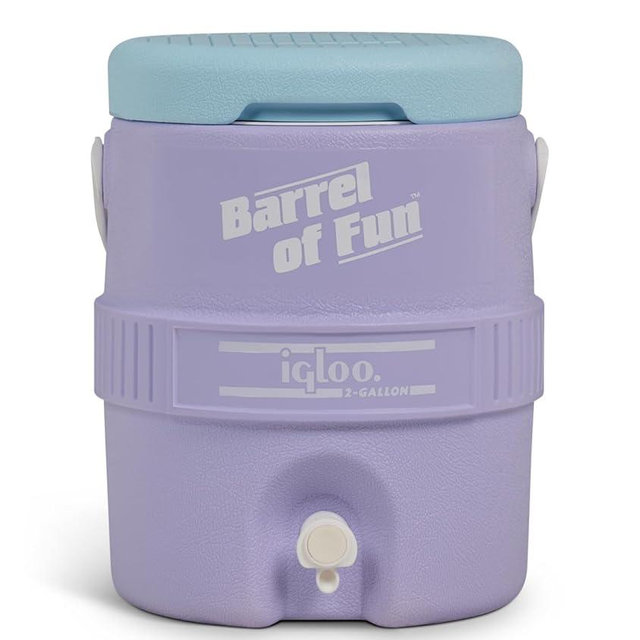 Igloo Lilac Breeze RETRO 2 GALLON BARREL of FUN