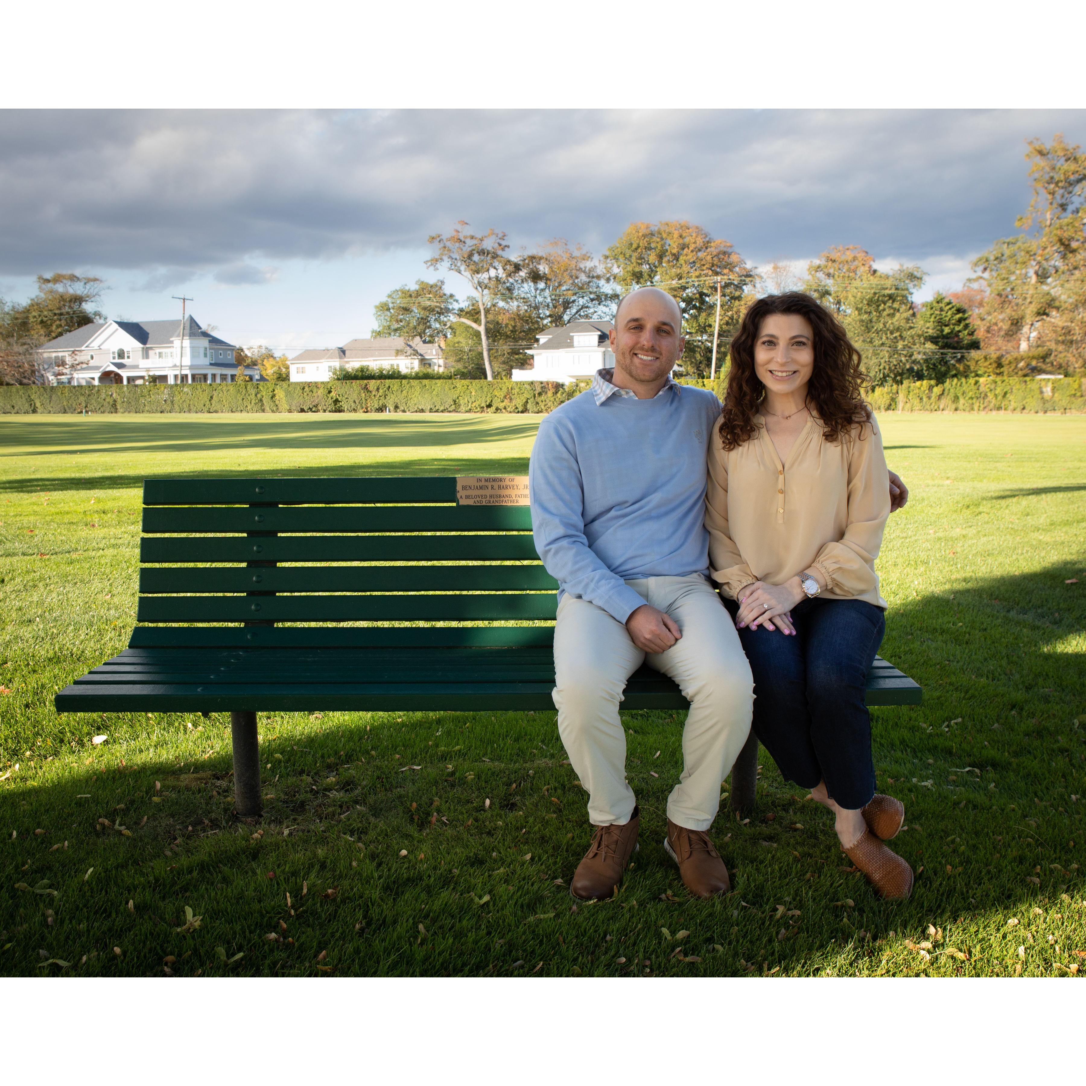 Special spot on the 15th hole, Ben's grandpa's bench