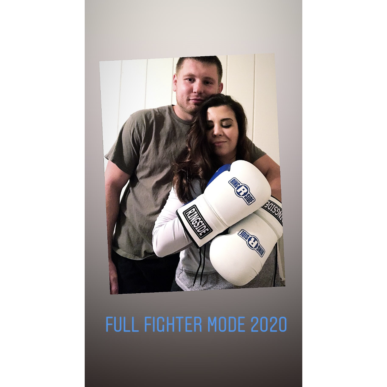 In one of Matt's closet clean out days we found some boxing gloves and he taught me some punches.