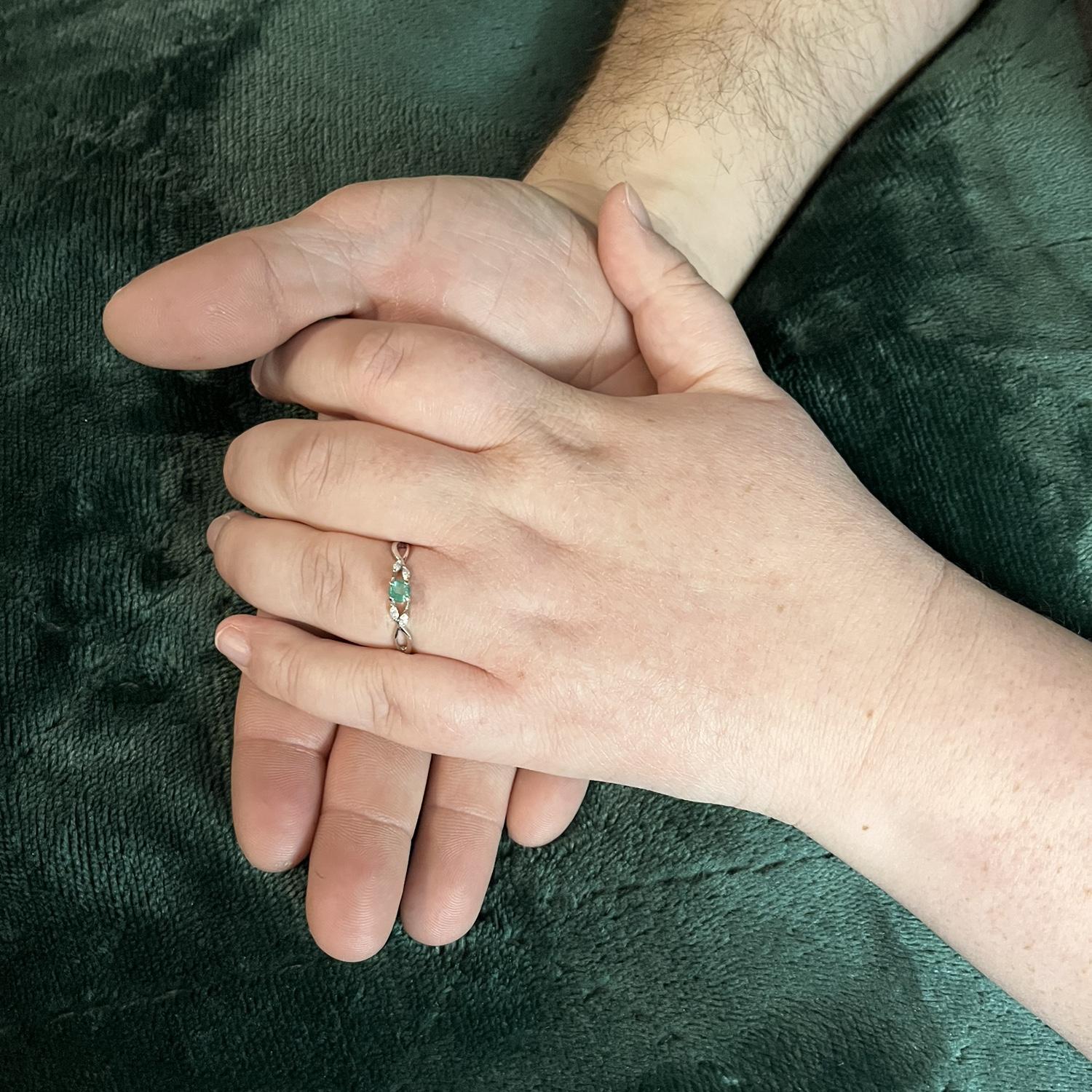 He popped the question on puppy day when I was home sick from work