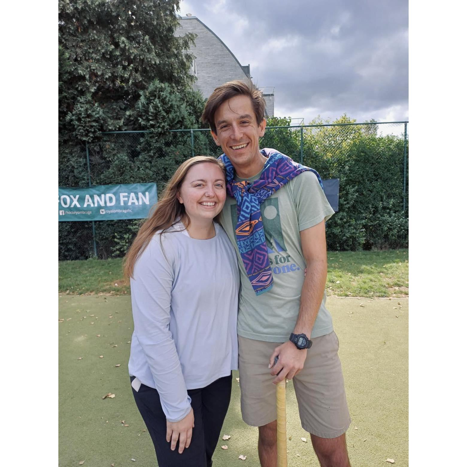 Moments after surprising Simon in Belgium