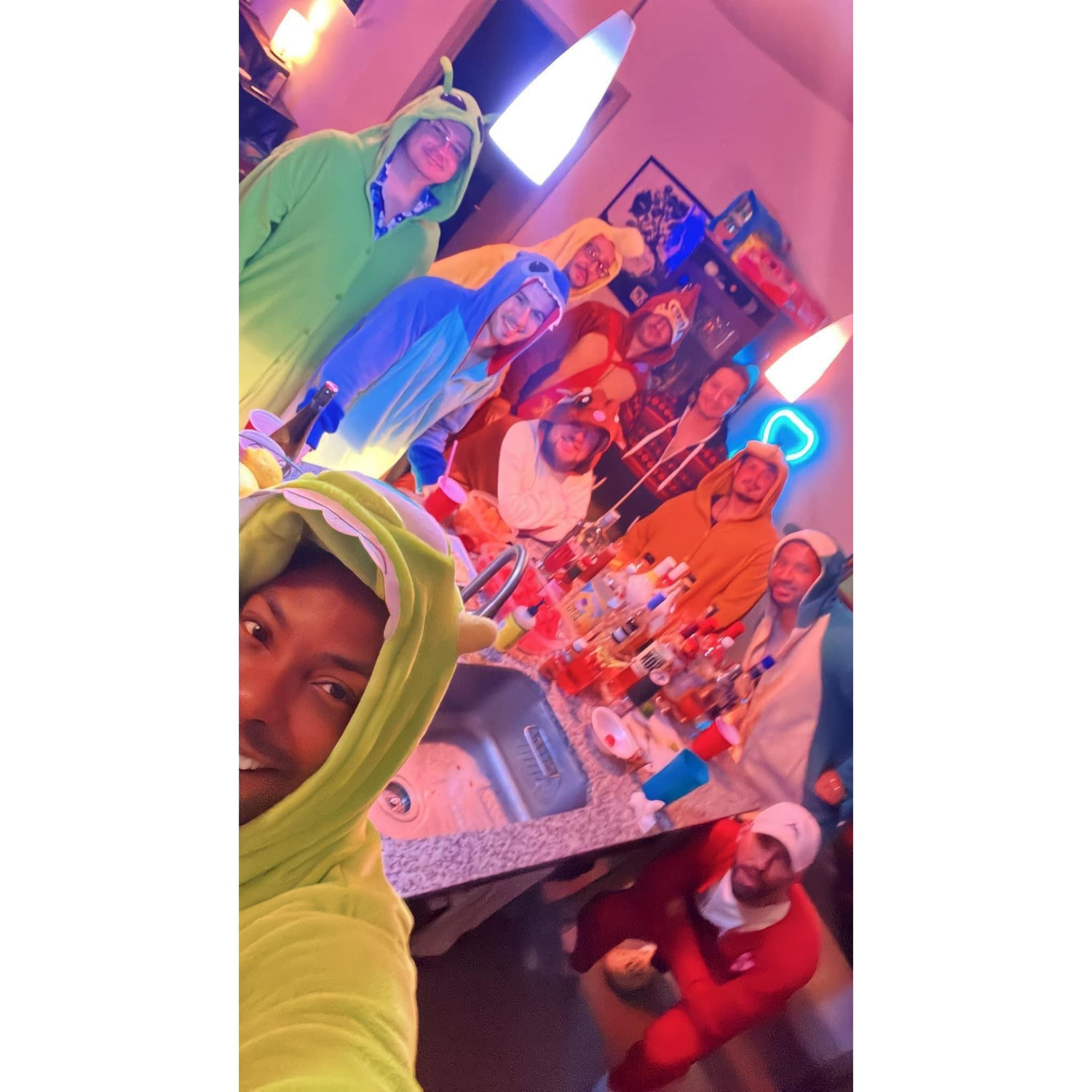 Onesie party and drinks