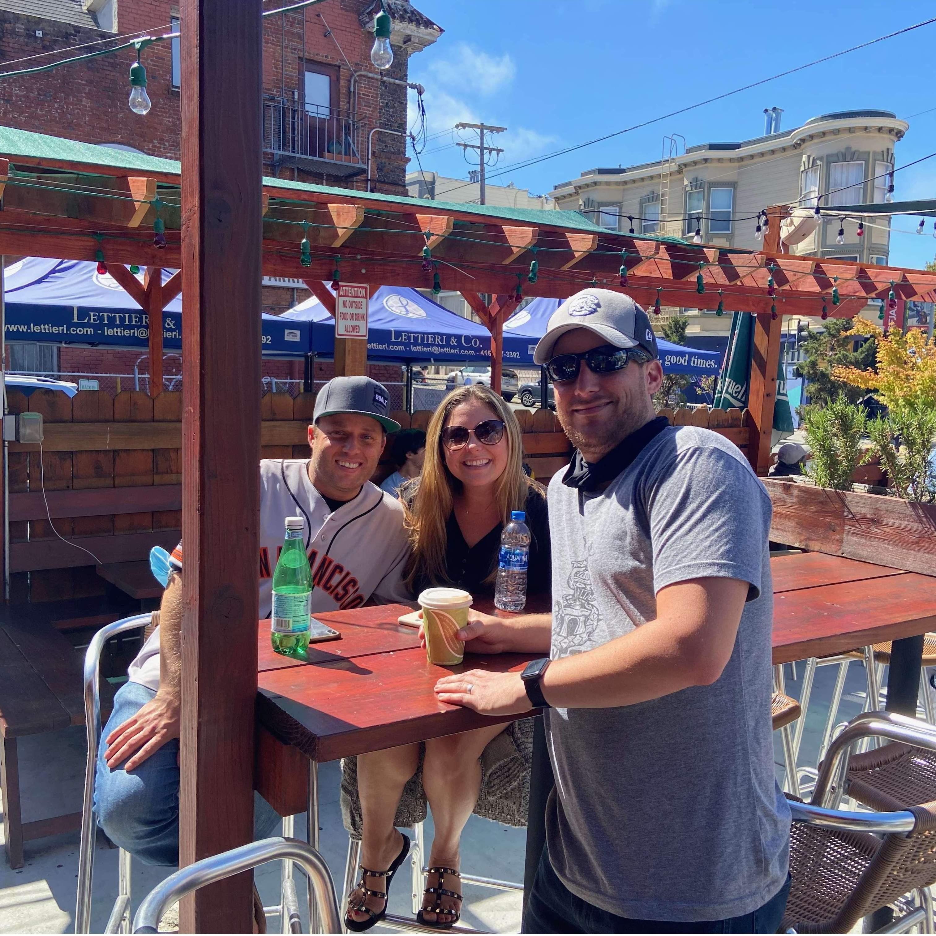 AUGUST 2020. EMILY MEETS DUSTIN'S BROTHER, DARREN.