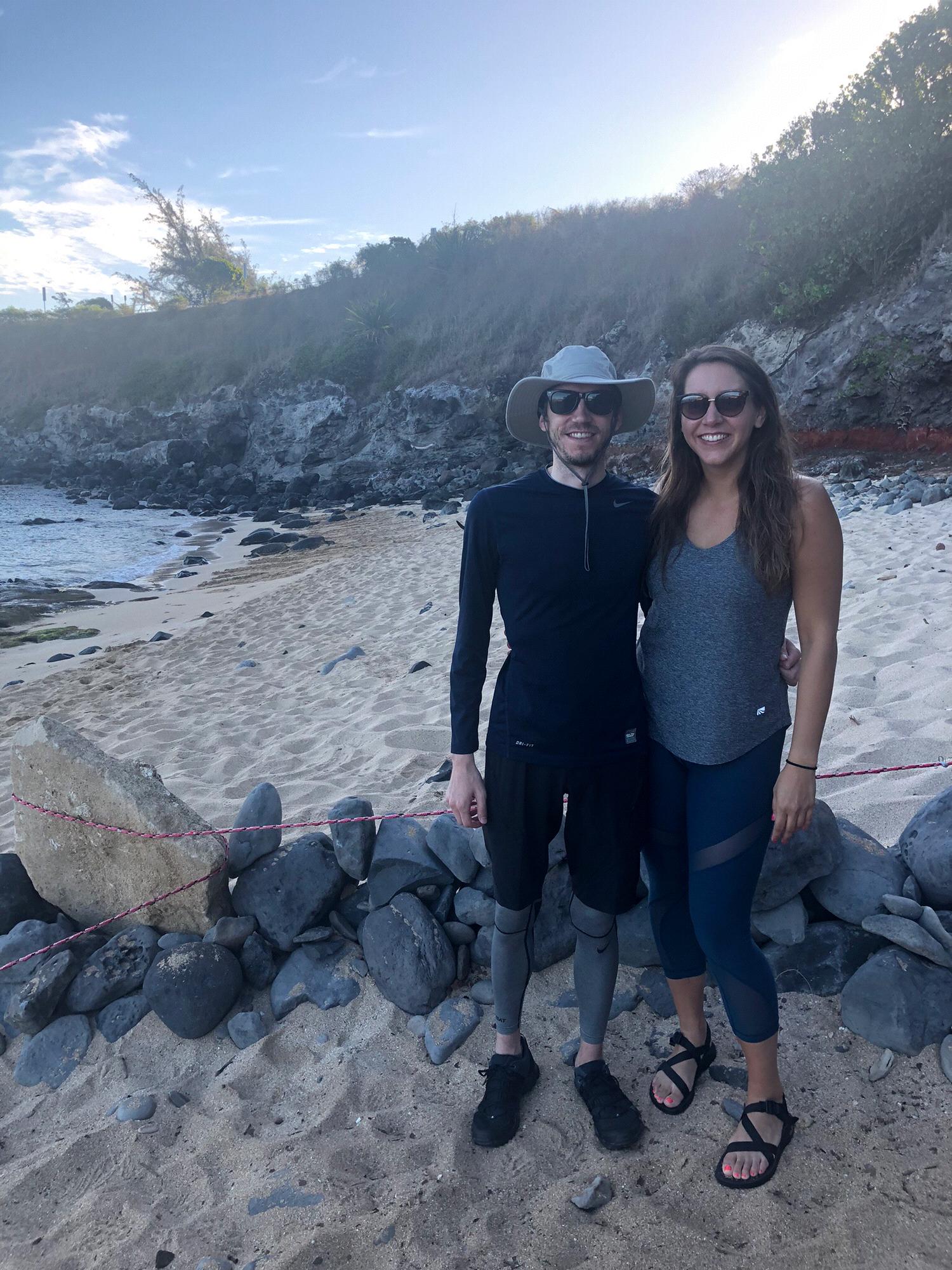 Seeing Jess's favorite animal (sea turtles) in real-life at Ho'okipa Beach in Maui, HI