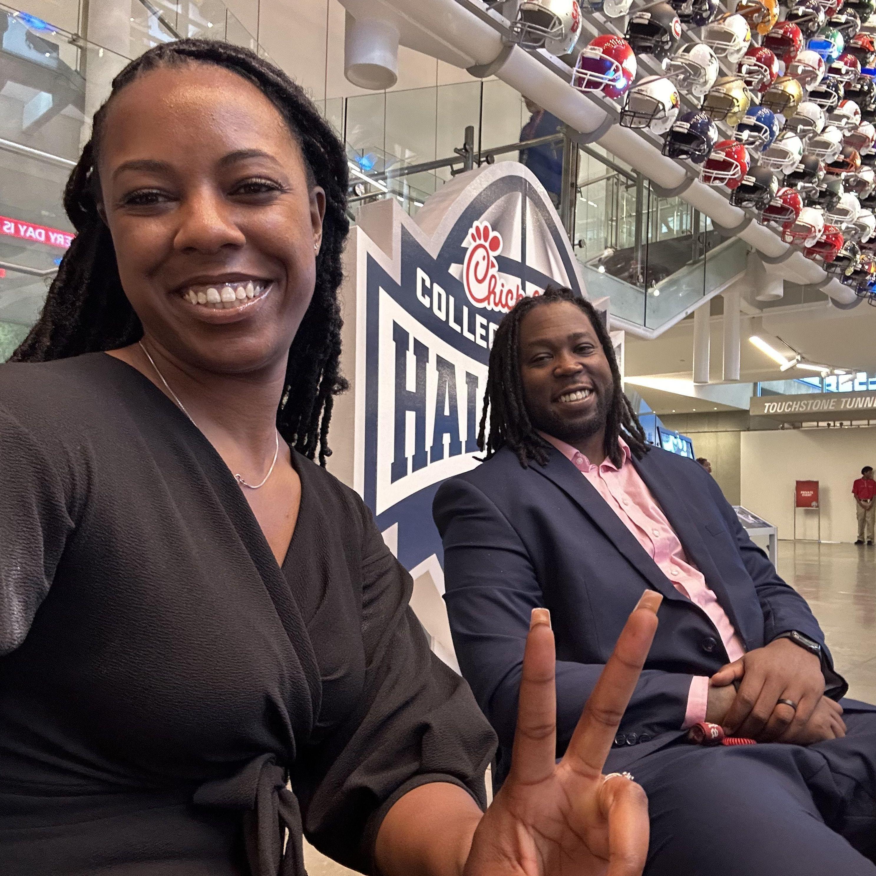 Working together at the College Football Hall of Fame in ATL!