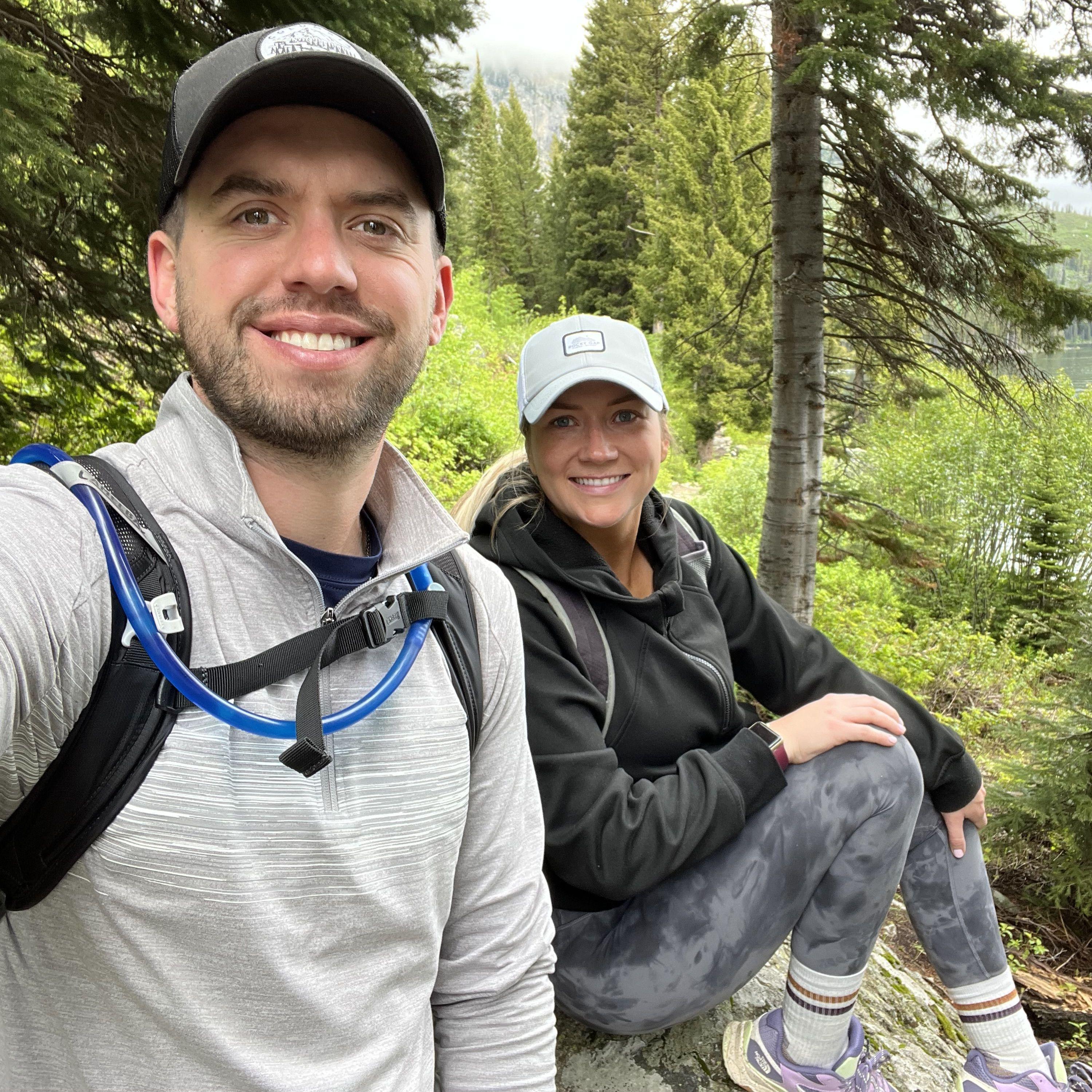 Hiking Jenny Lake. This was our trip to Jackson Hole. Our favorite trip so far!