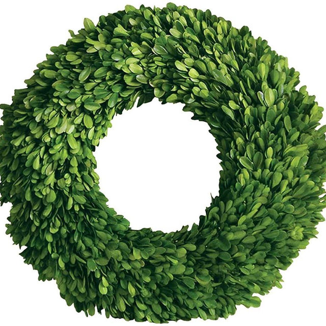 Mills Floral Company Boxwood Round Wreath, Single Side 16"