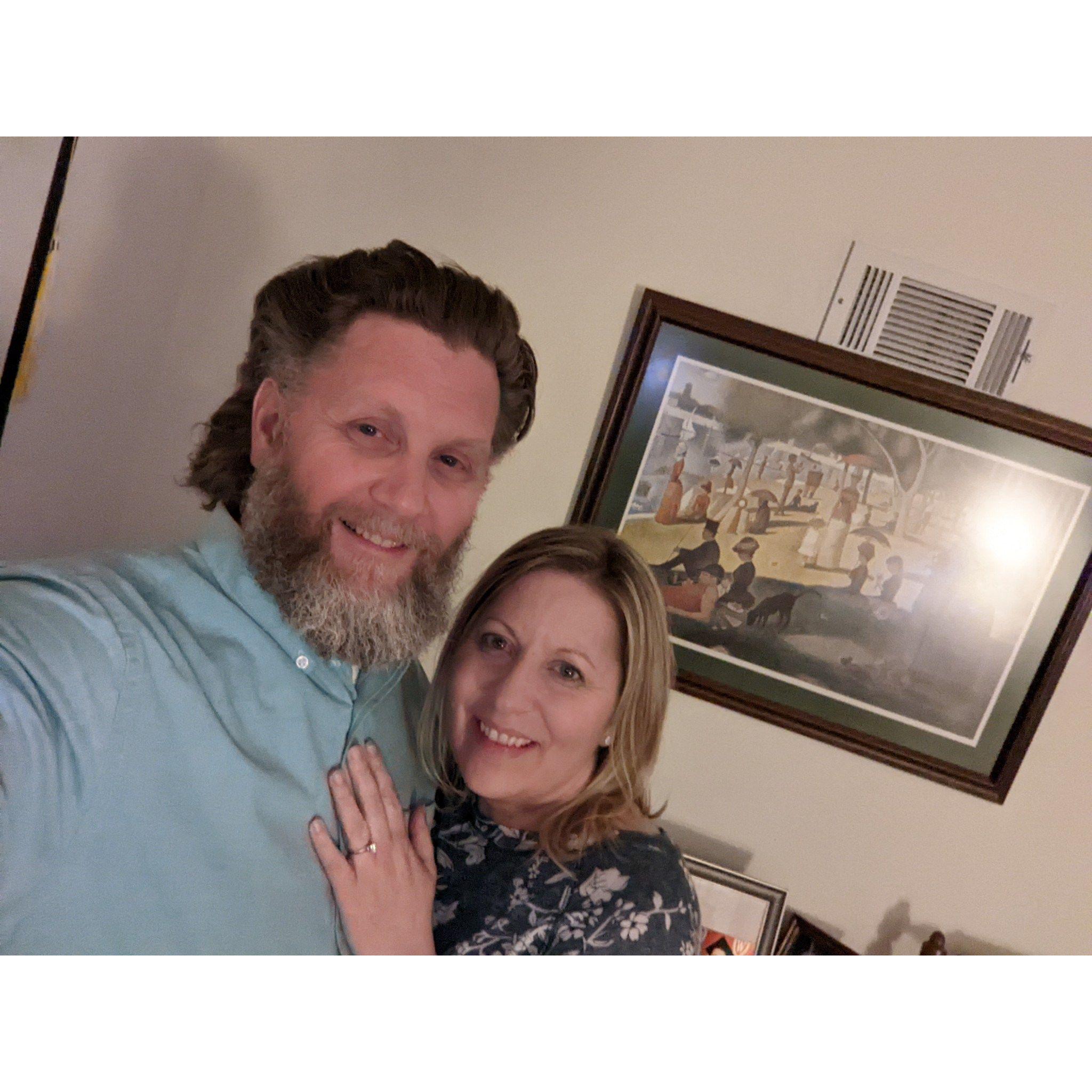 The night we got engaged!