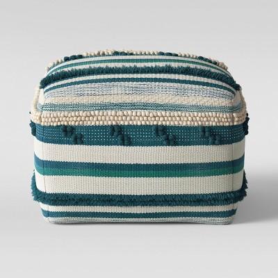 Lory Pouf Teal/Green Textured - Opalhouse™