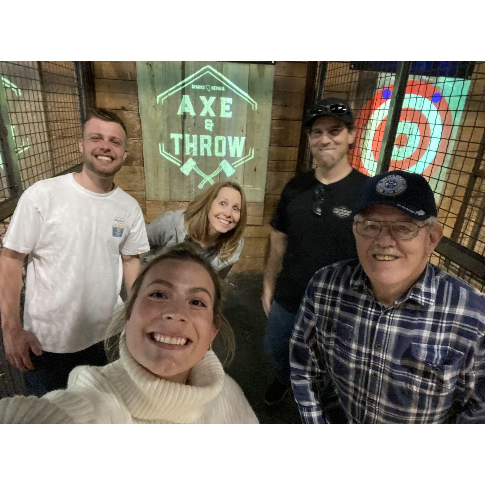 Axe Throwing in Reno - April 2022