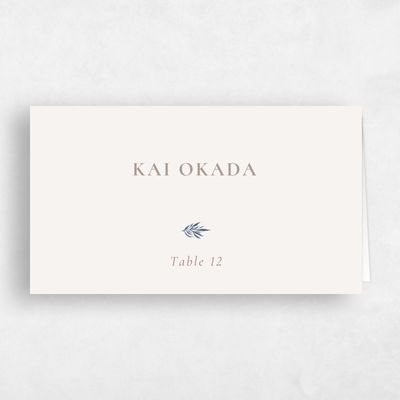 Beige Modern Wedding Place Card - Cappell