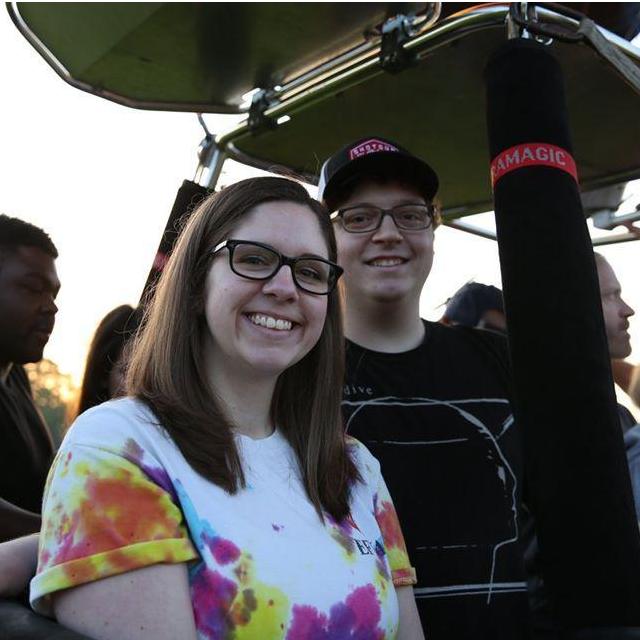 Virginia just before getting proposed to. (Ryan wanted the hot air balloon to take off first before asking).