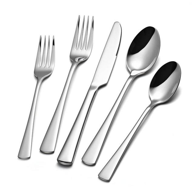 KINGSTONE Silverware Set, 30-Piece Flatware Set for 6, 18/10 Stainless Steel Cutlery Set, Mirror Polished Eating Utensils Set, Dishwasher Safe