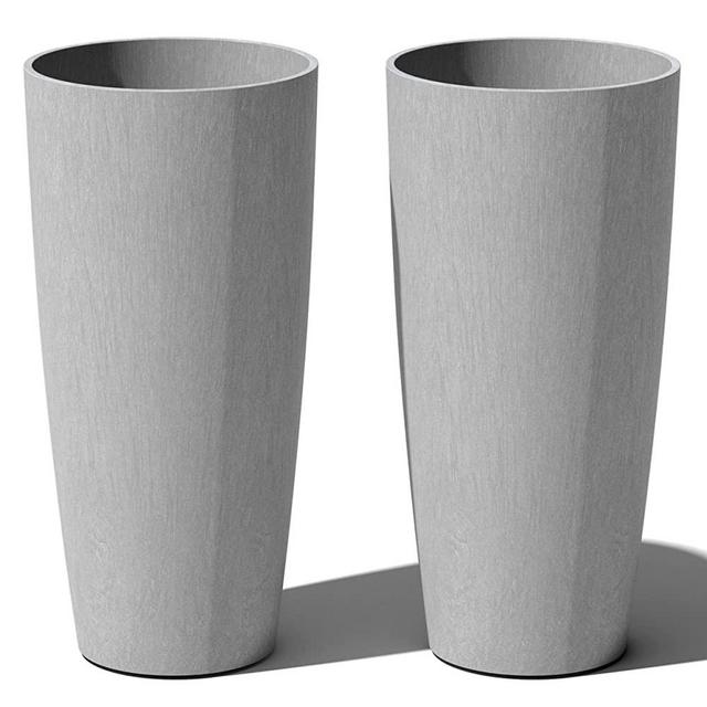 Veradek Pure Series Selena 28" Planter (28 inch - 2 Pack, Gray)
