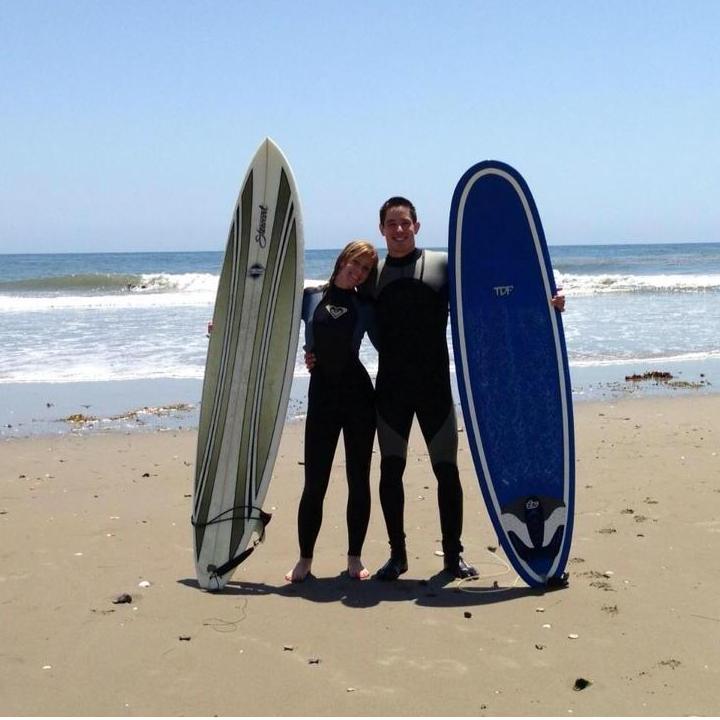 Our first surfing trip together