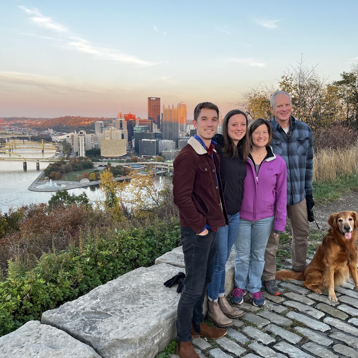Maddie and Ian moved to Pittsburgh in 2023 for Ian to begin his master's program at Carnegie Mellon.