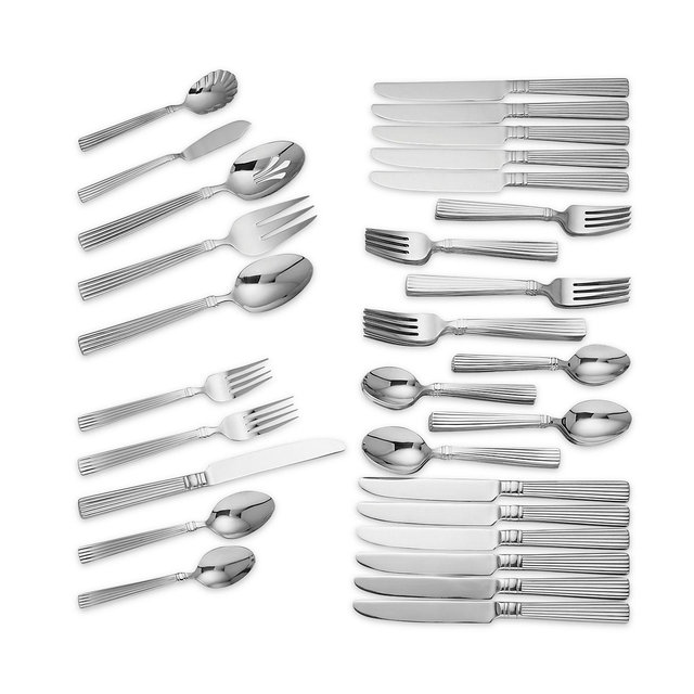Reed & Barton Crescendo II Stainless Steel 65 Piece Flatware Set, Service for 12