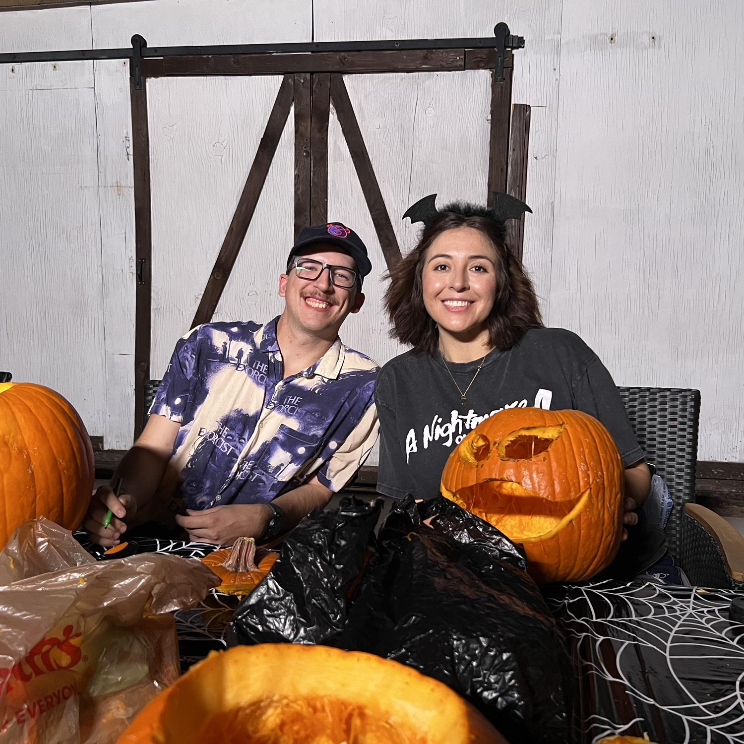 One of many years carving pumpkin