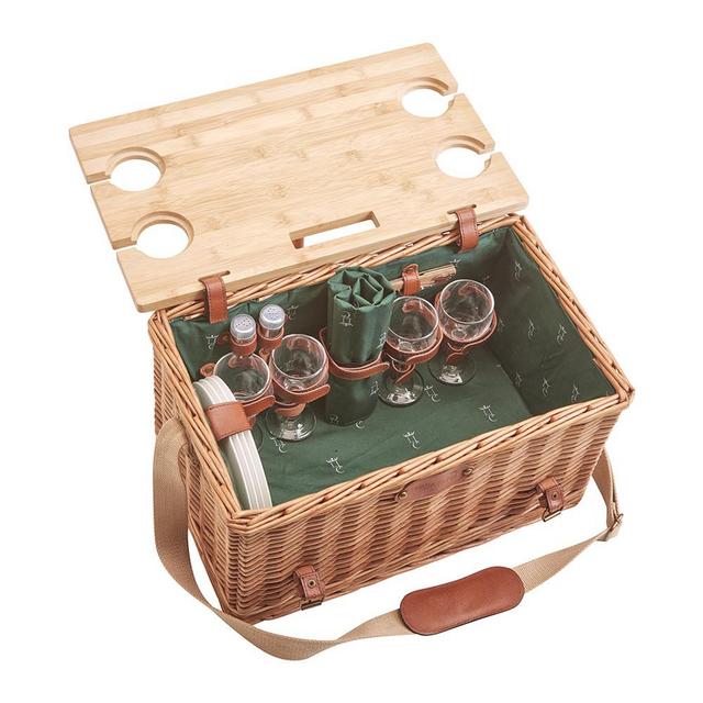 Saint-Honore Picnic Basket - 4 Person - Green