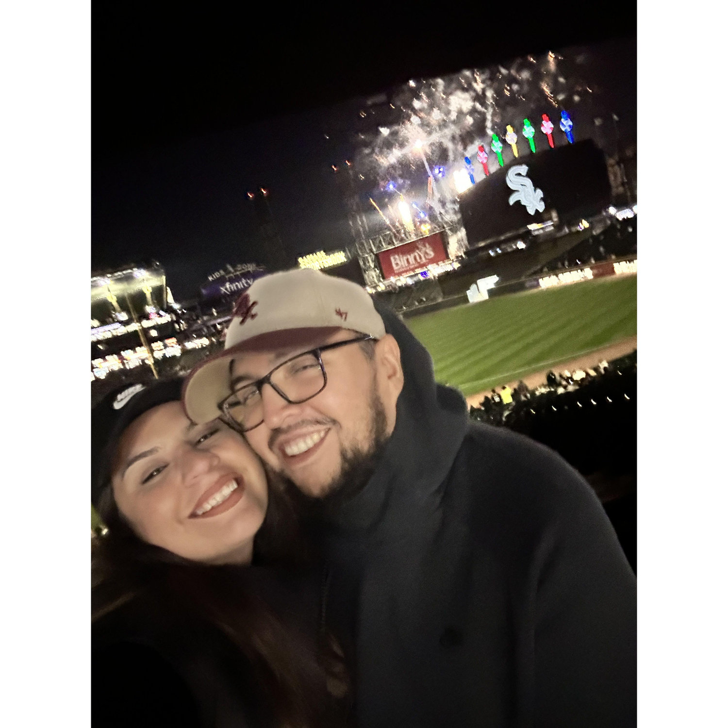 We go to sox games for the fireworks
