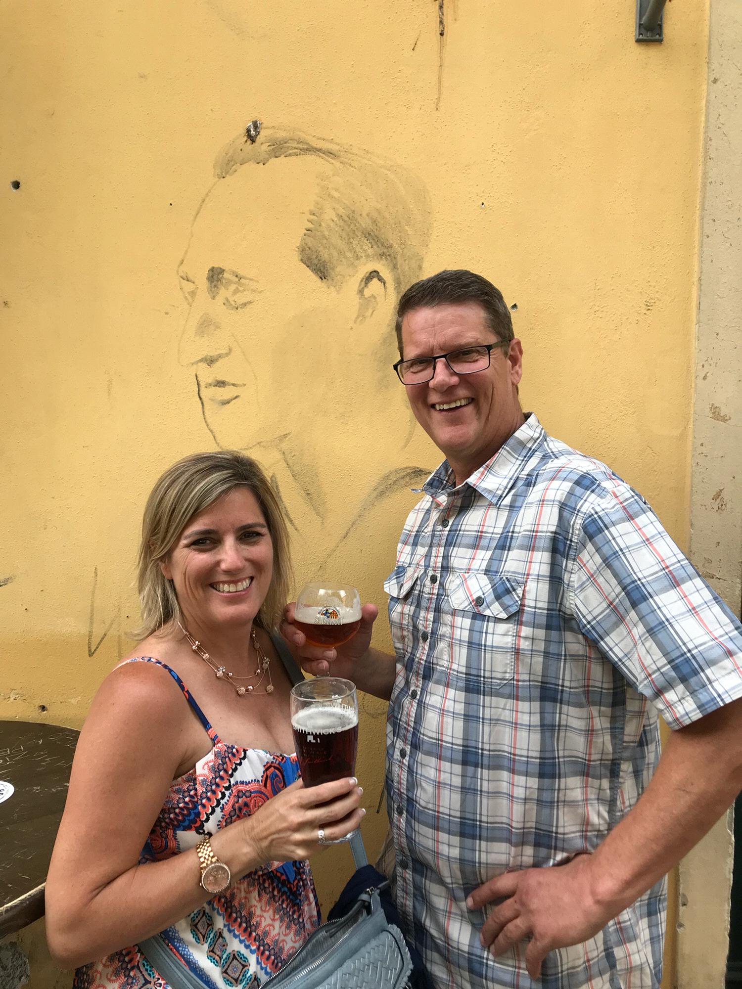 Having fun in Italy after our Engagement!