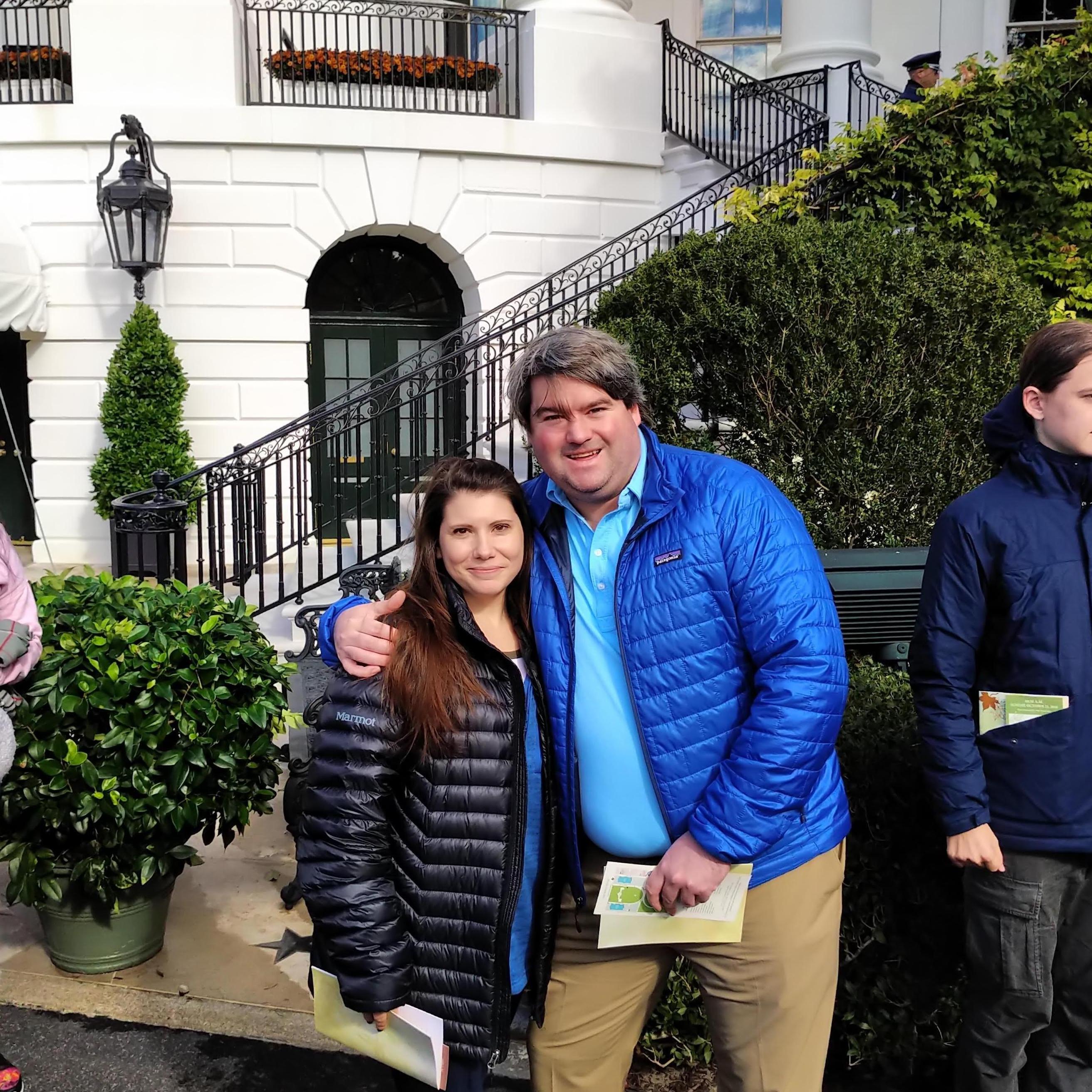 At the White House for the Winter Garden Tour.