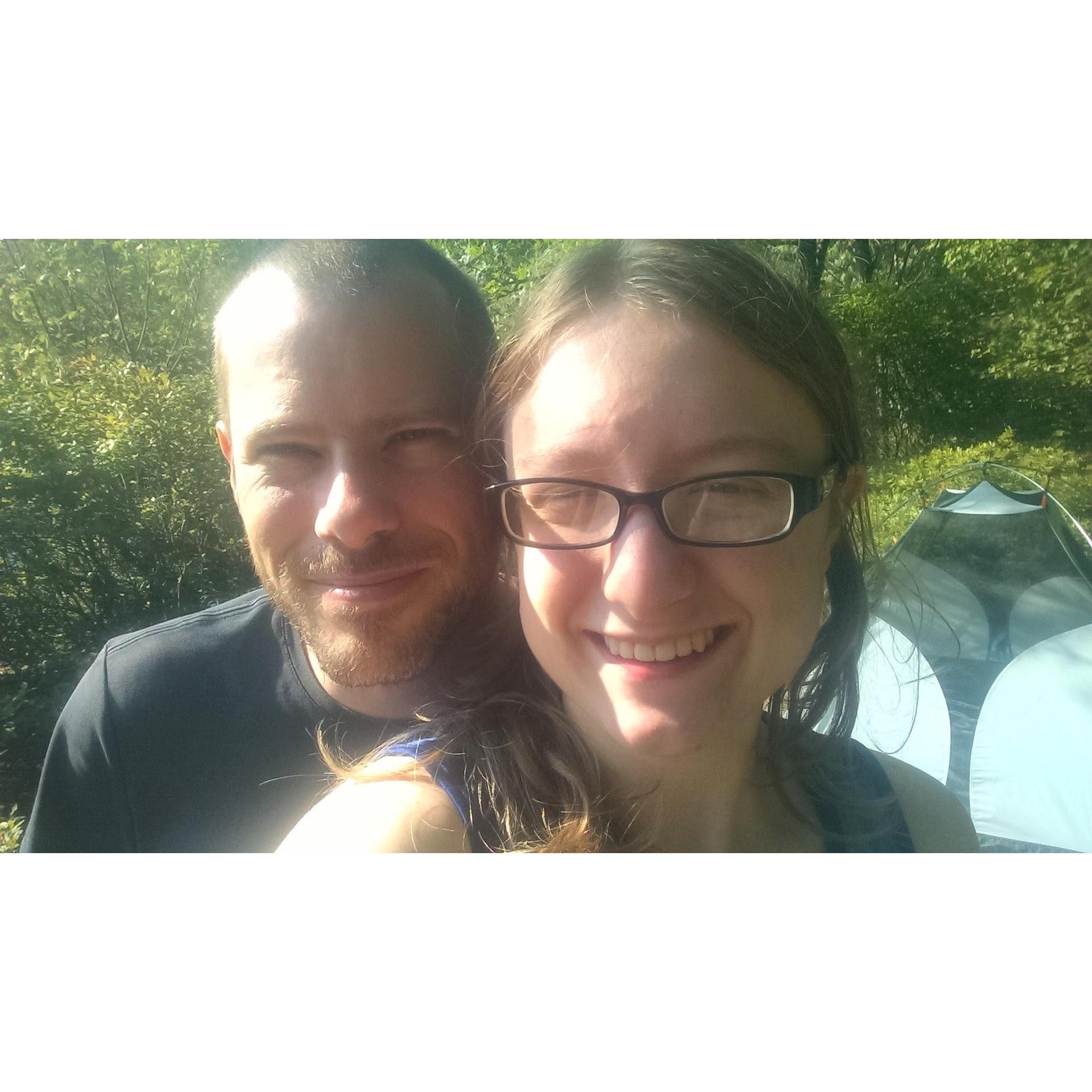 Camping in the sun
