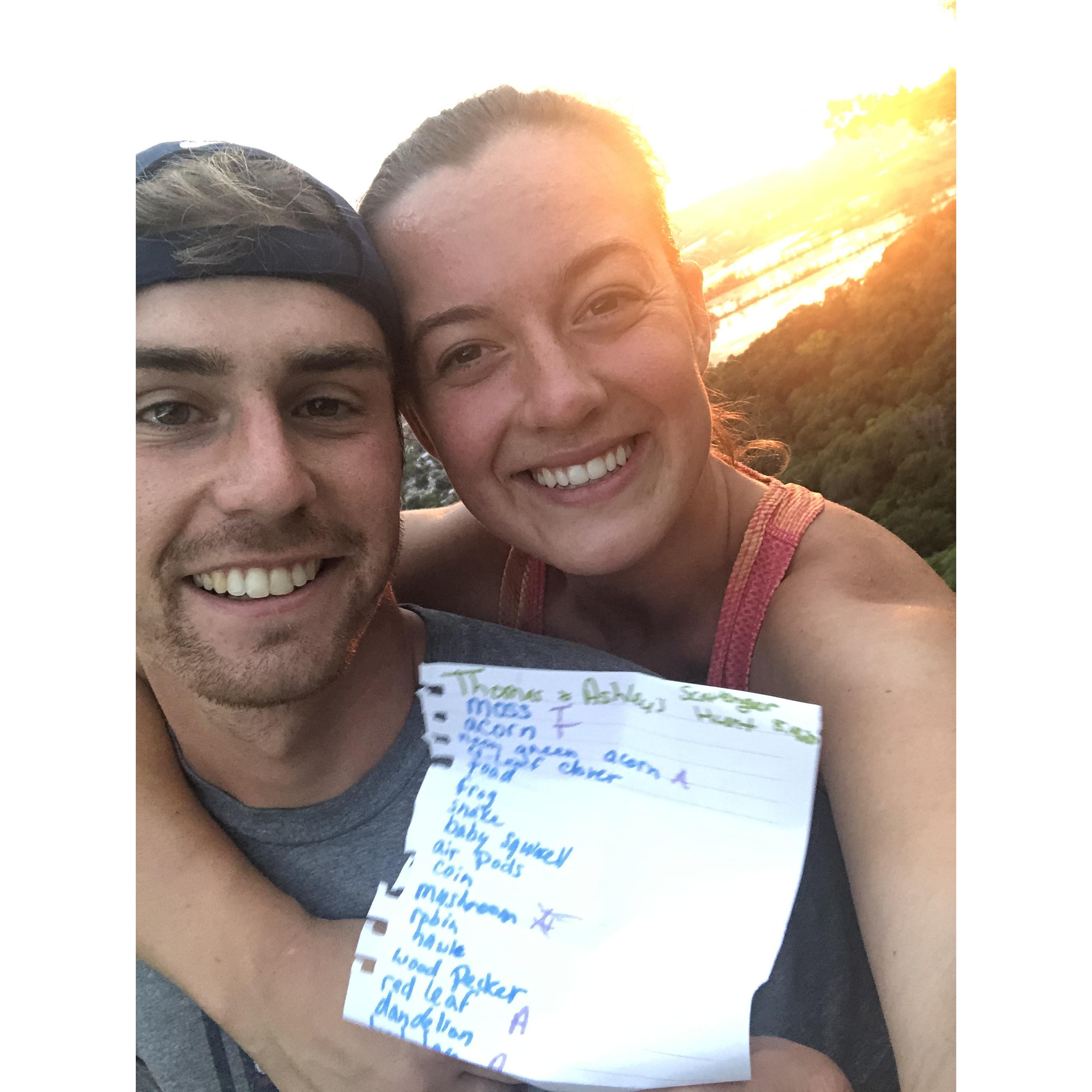 A self-authored scavenger hunt through the bluff hiking trails. 2020