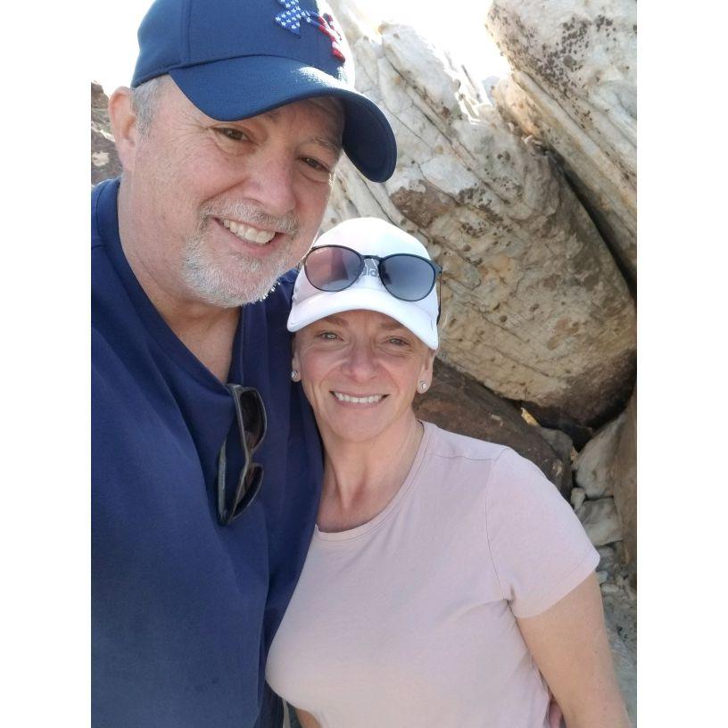 First time hiking together in Red Rock Canyon.