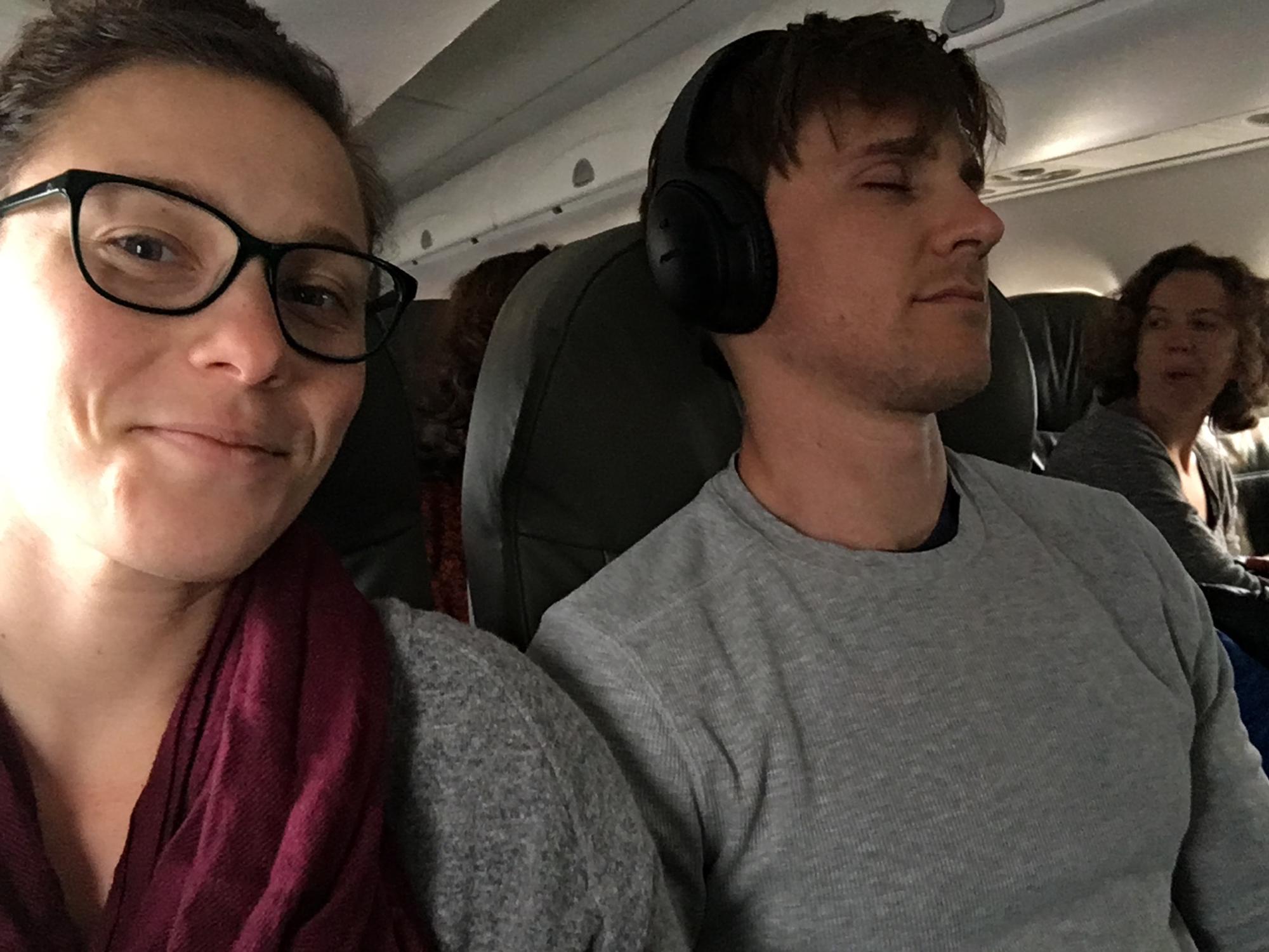 Always asleep before takeoff...