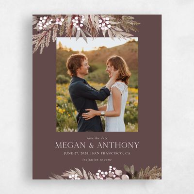 Chocolate, Brown Wedding Save the Date - Winslow Photo