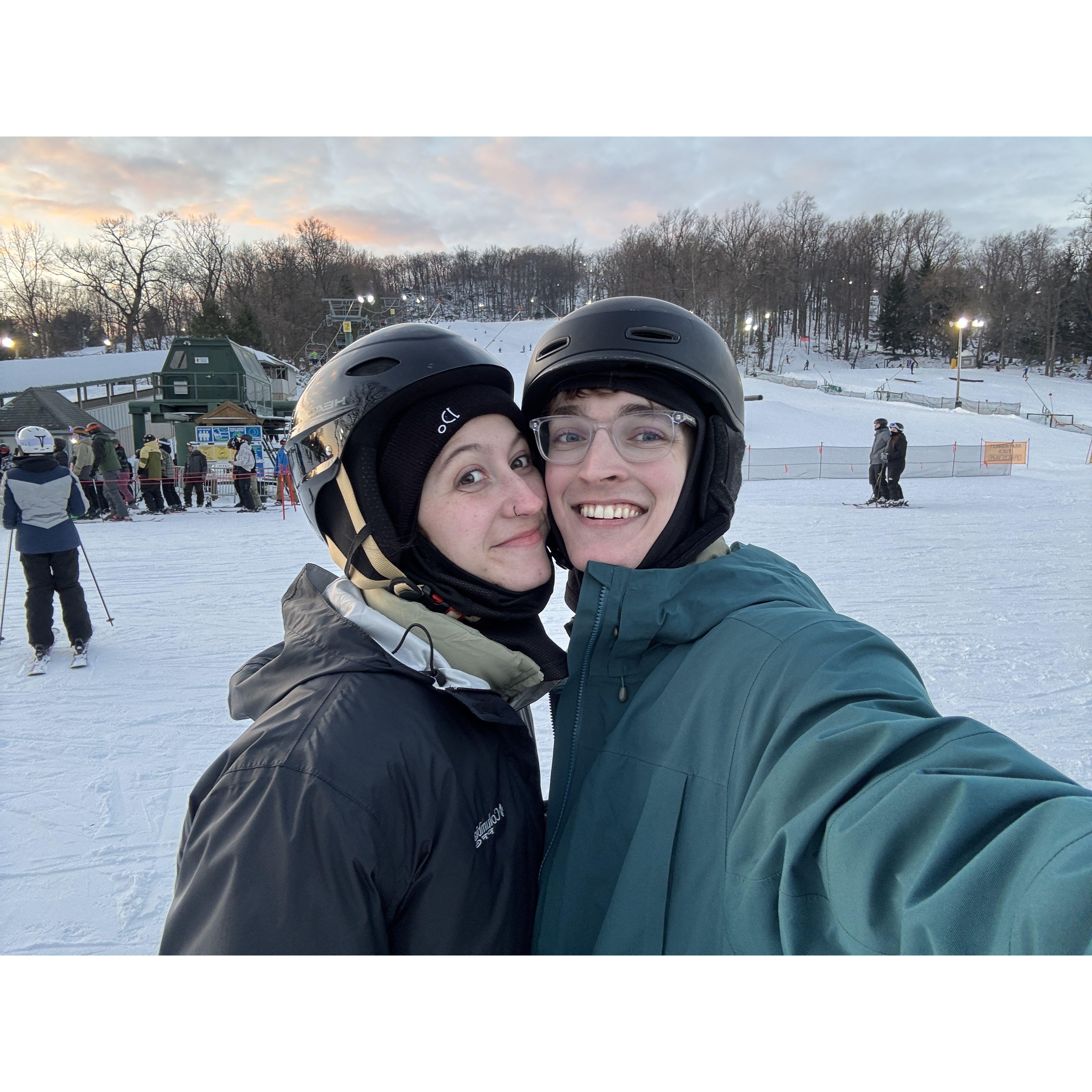 Skiing but make it engagement era!