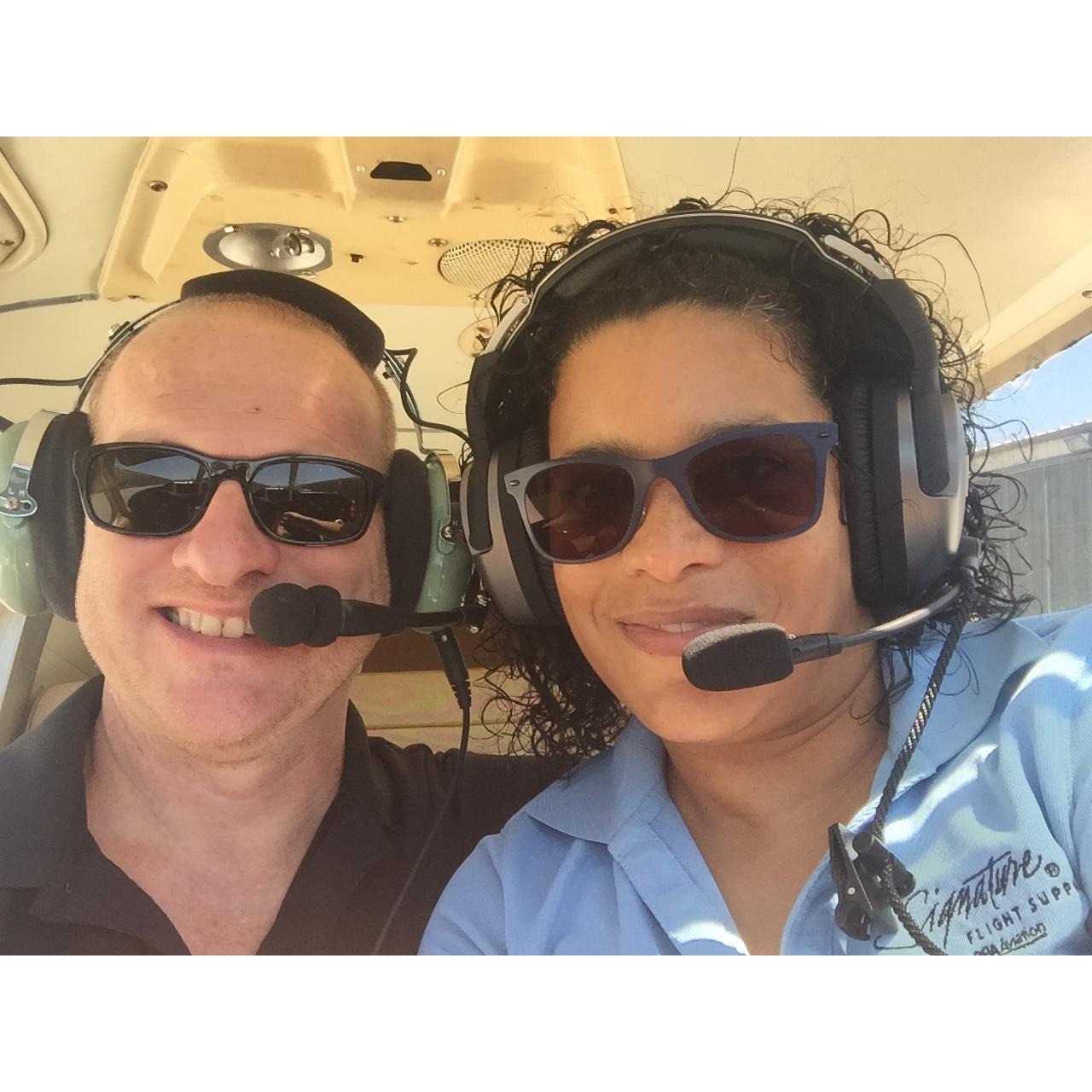 We were flying out to our son's (Mike) graduation.